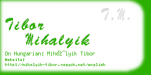 tibor mihalyik business card